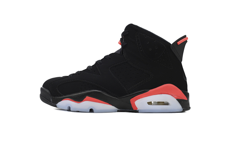 Nike Air Jordan 6 Retro Black Infrared Black Red Basketball Shoes
