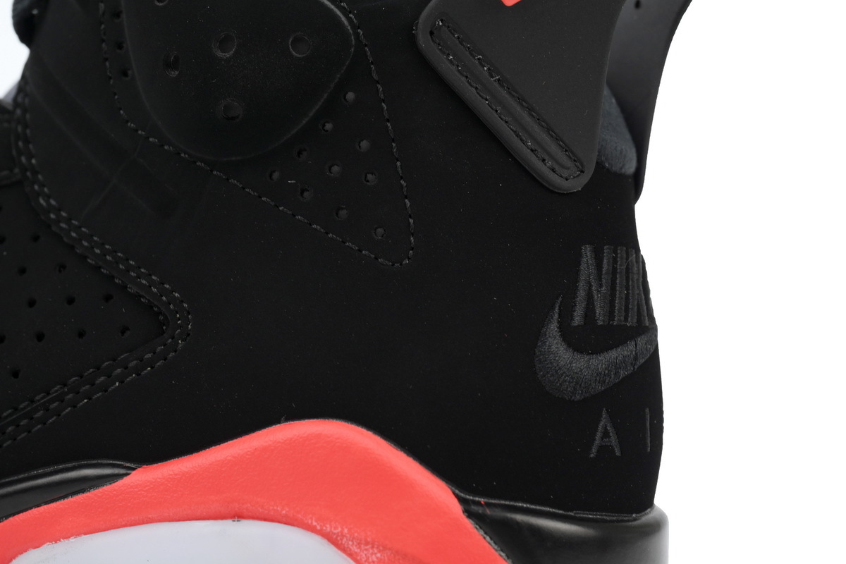 Nike Air Jordan 6 Retro Black Infrared Black Red Basketball Shoes