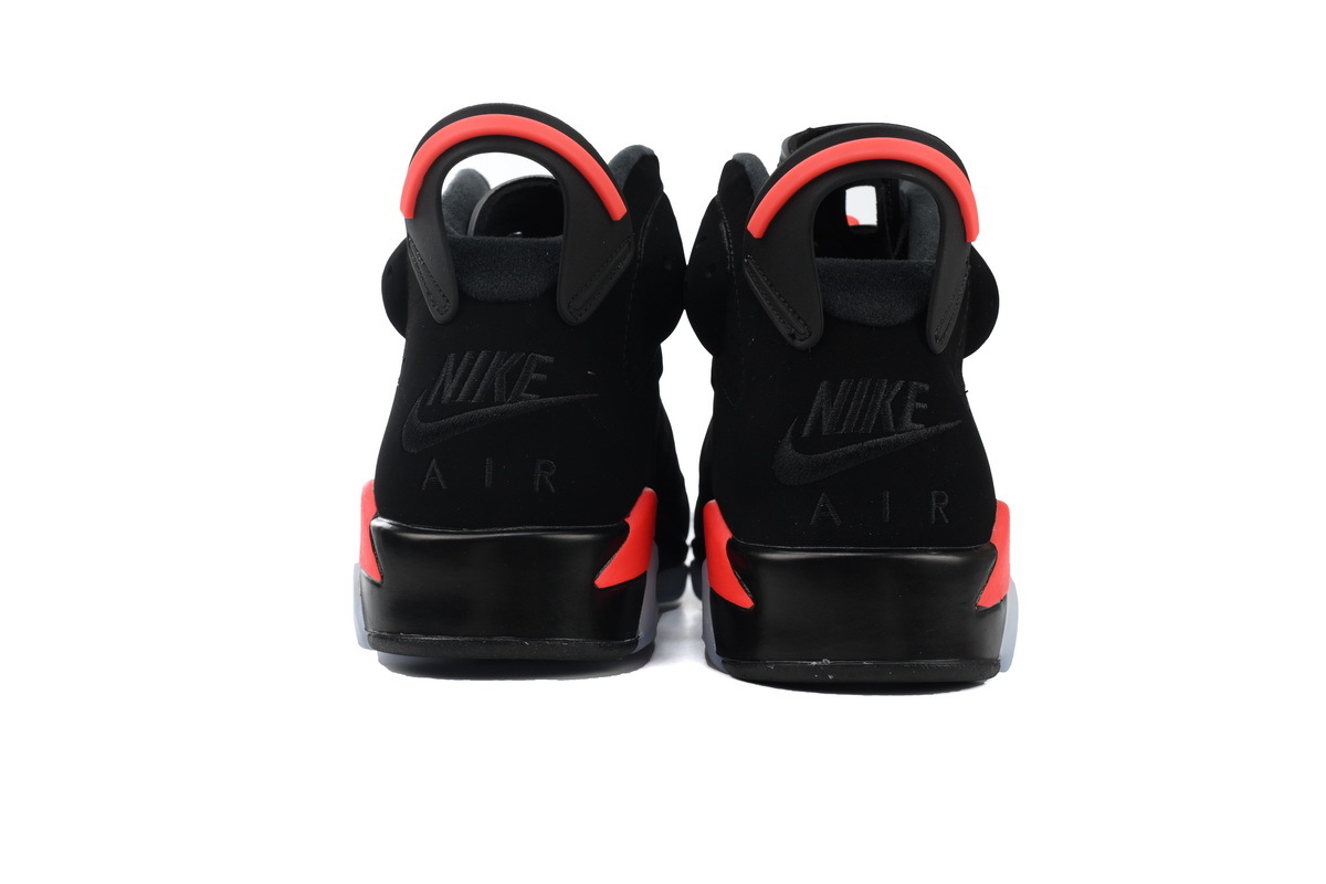 Nike Air Jordan 6 Retro Black Infrared Black Red Basketball Shoes