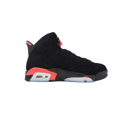 Nike Air Jordan 6 Retro Black Infrared Black Red Basketball Shoes 02