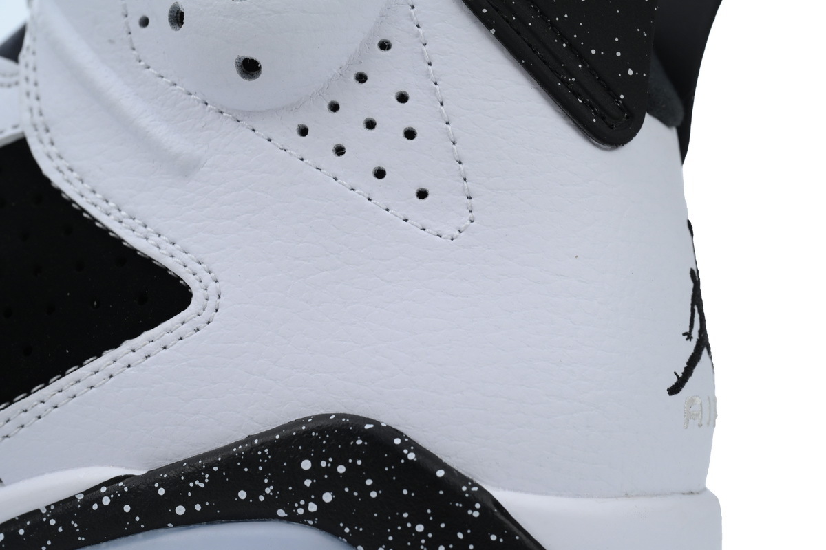 Nike Air Jordan 6 Retro Oreo Black White Speckled Basketball Shoes