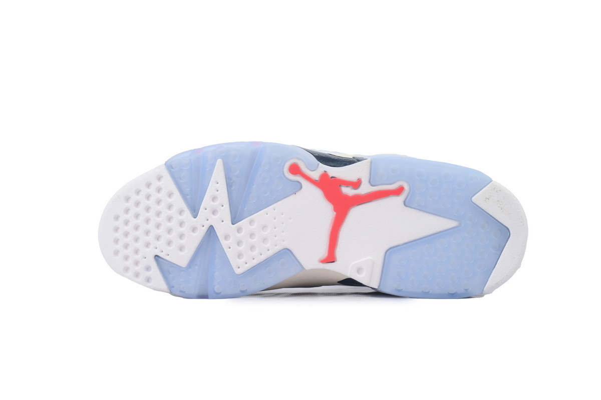 Air Jordan 6 Retro Hare White Grey Men's Basketball Sneakers