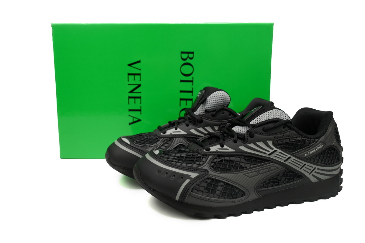 Bottega Veneta Orbit Black Grey Sneakers