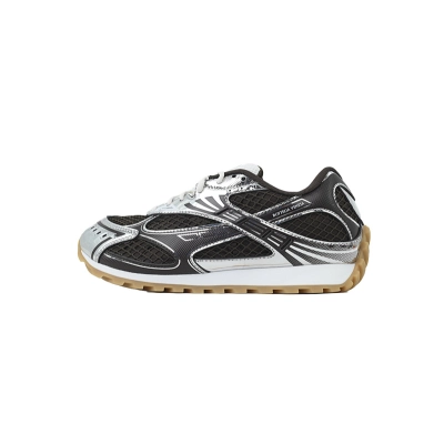 Bottega Veneta Orbit Brown Silver Sneakers 01