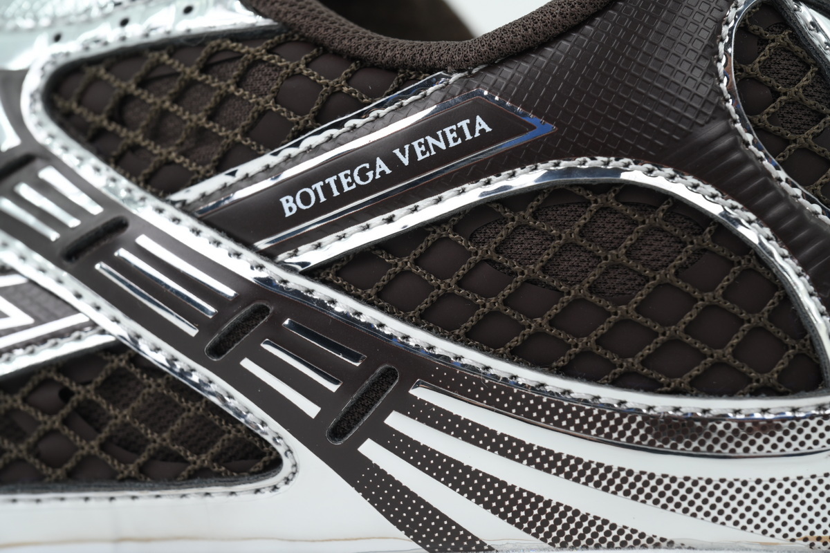 Bottega Veneta Orbit Brown Silver Sneakers