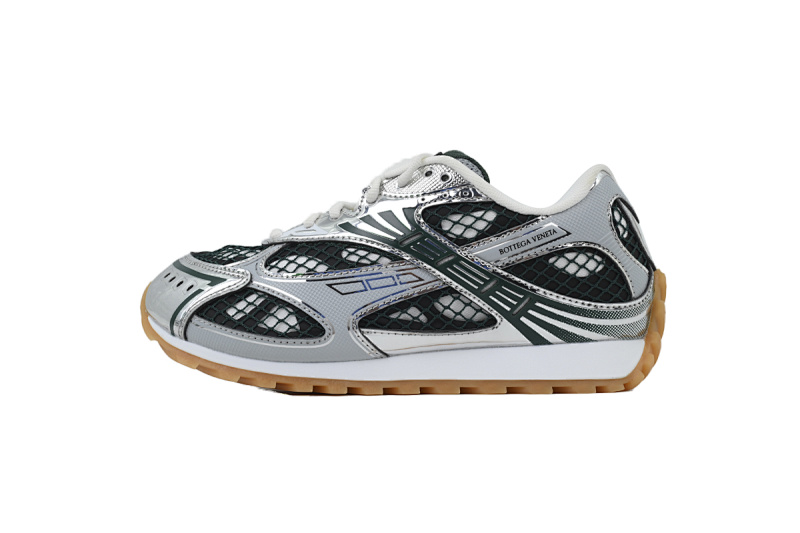 Bottega Veneta Orbit Silver Green Sneakers