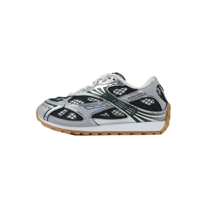 Bottega Veneta Orbit Silver Green Sneakers 01
