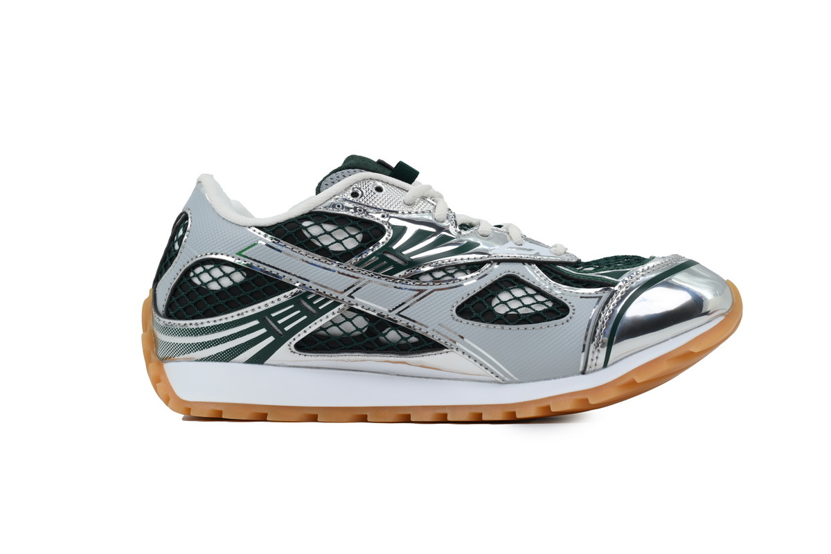 Bottega Veneta Orbit Silver Green Sneakers