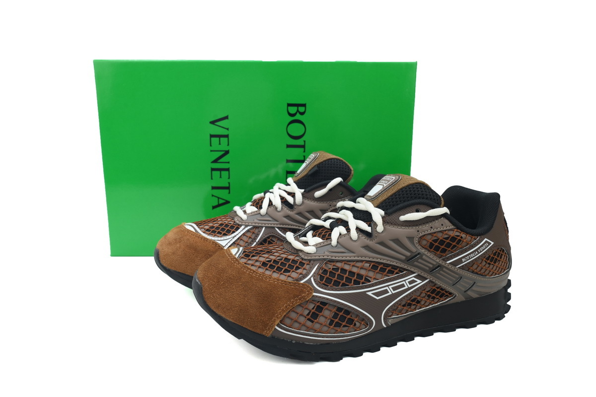 Bottega Veneta Orbit Brown Black Sneakers