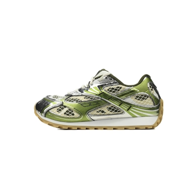 Bottega Veneta Orbit Green Cream Sneakers 01