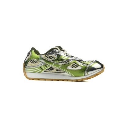 Bottega Veneta Orbit Green Cream Sneakers 02