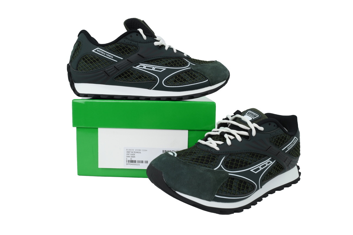 Bottega Veneta Orbit Dark Green Sneakers