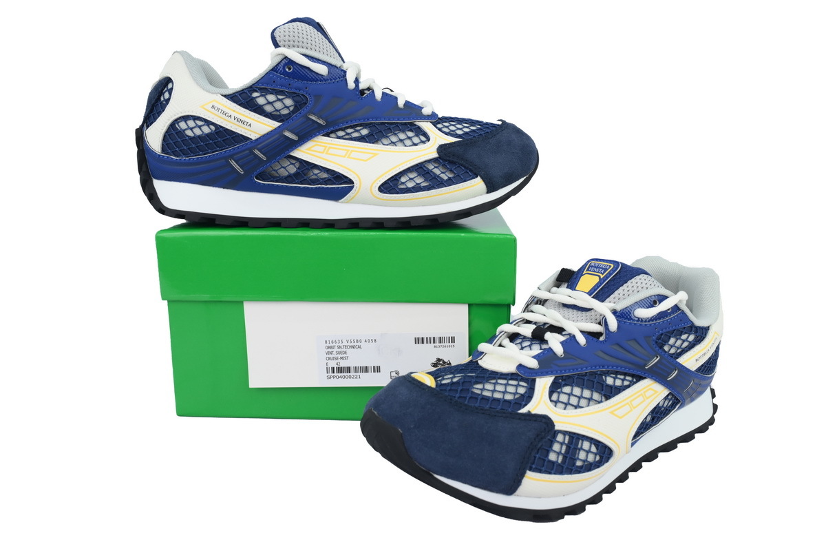 Bottega Veneta Orbit Blue White Sneakers
