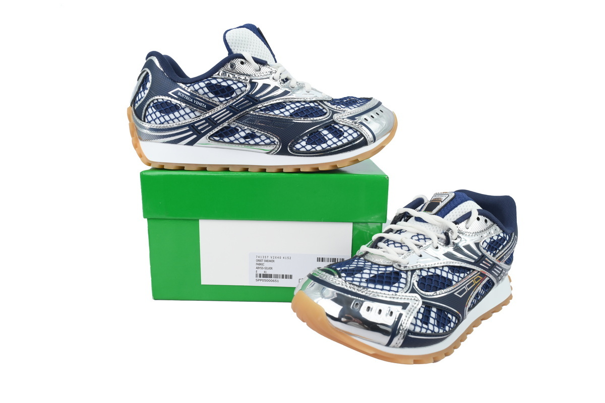 Bottega Veneta Orbit Abyss Silver Sneakers