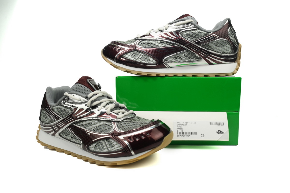 Bottega Veneta Orbit Marron Silver Sneakers
