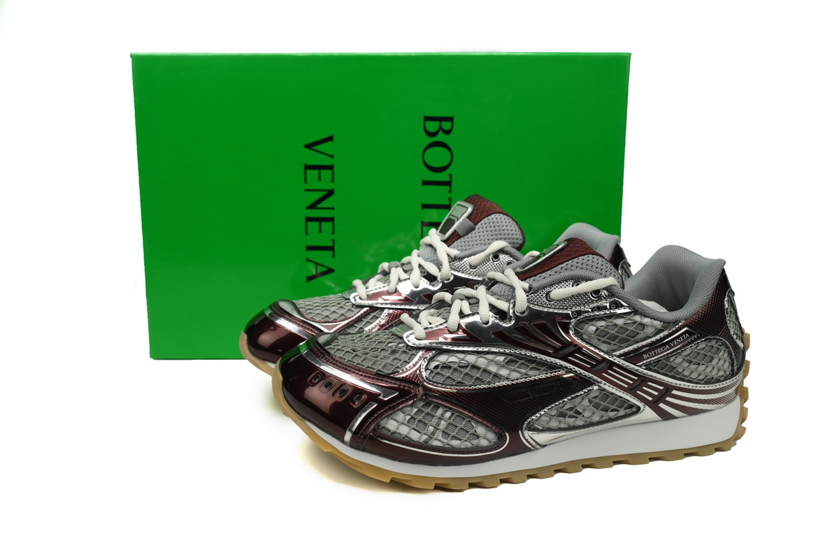 Bottega Veneta Orbit Marron Silver Sneakers