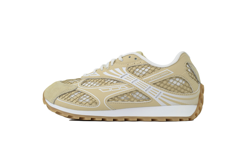 Bottega Veneta Orbit Beige Gold Sneakers
