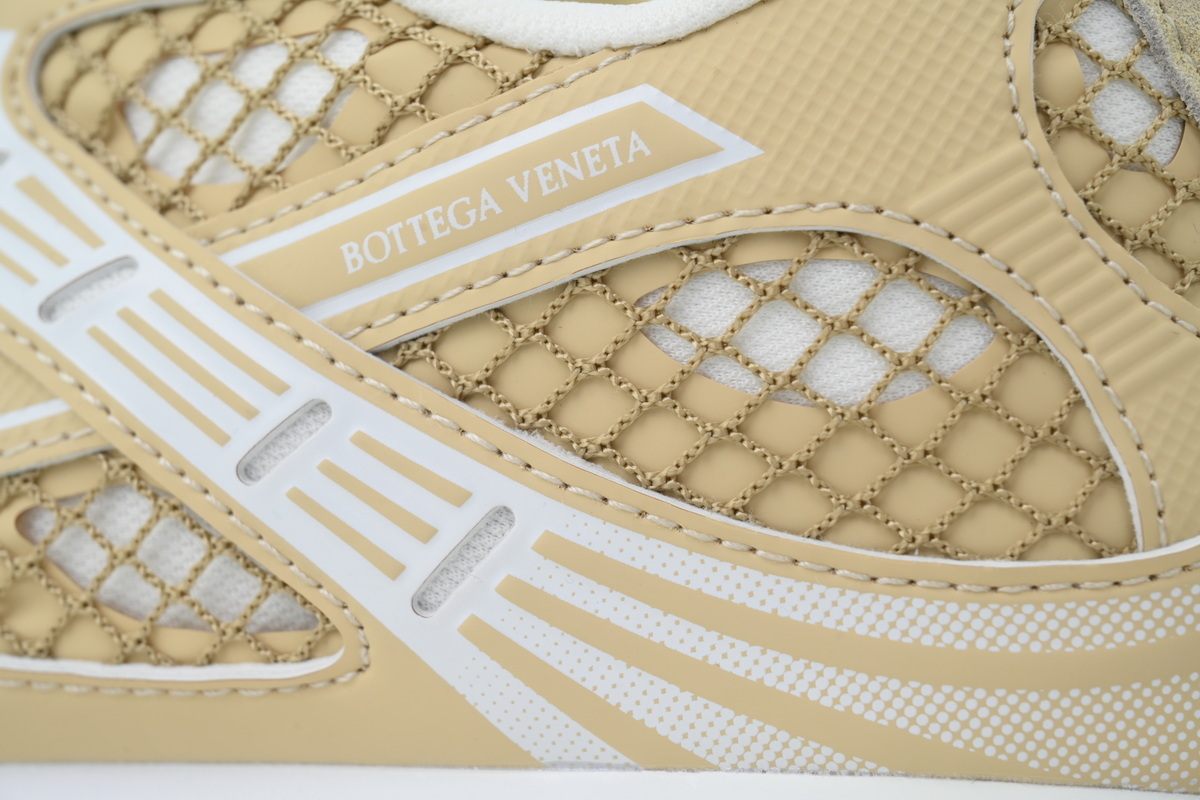 Bottega Veneta Orbit Beige Gold Sneakers