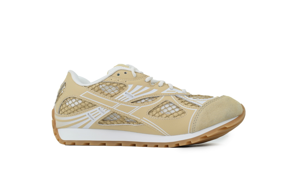 Bottega Veneta Orbit Beige Gold Sneakers
