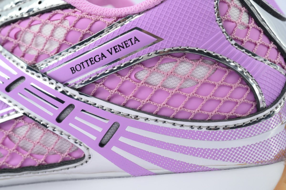 Bottega Veneta Orbit Pink Silver Sneakers