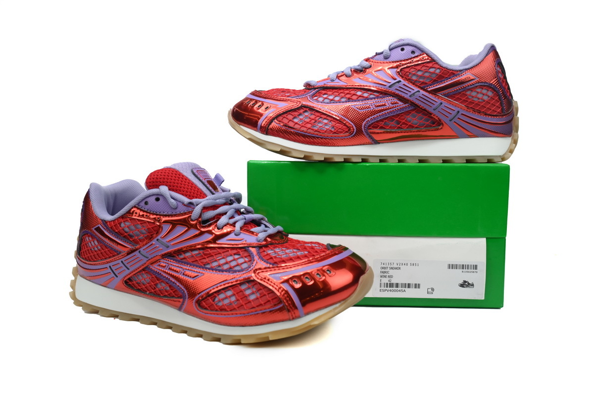 Bottega Veneta Orbit Red Purple Sneakers