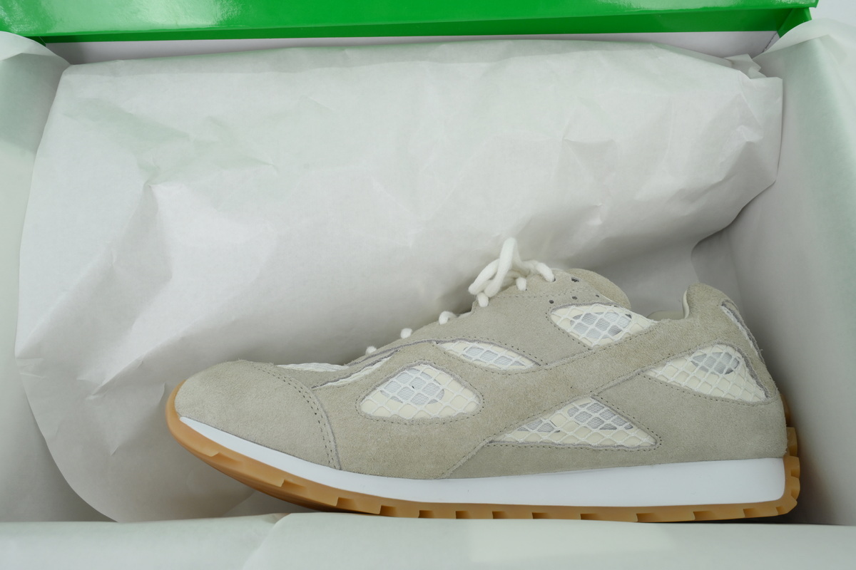 Bottega Veneta Orbit Beige Suede Sneakers