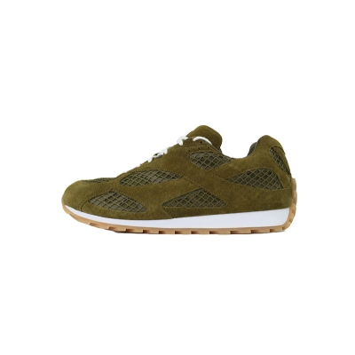 Bottega Veneta Orbit Olive Suede Sneakers 01
