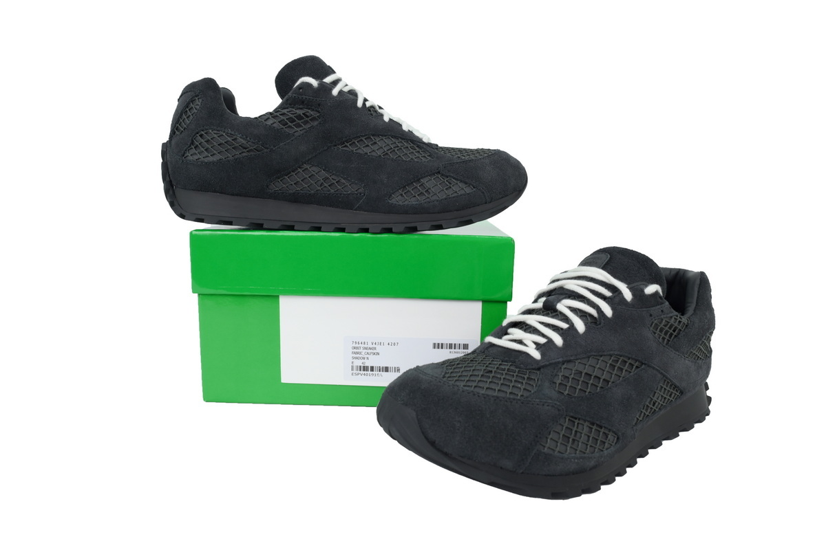 Bottega Veneta Orbit Black Suede Sneakers