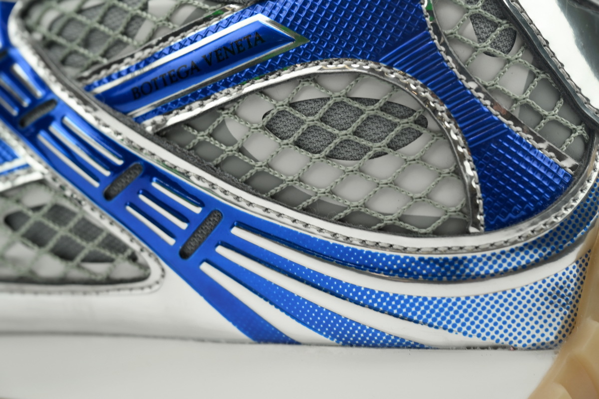 Bottega Veneta Orbit Blue Silver Sneakers