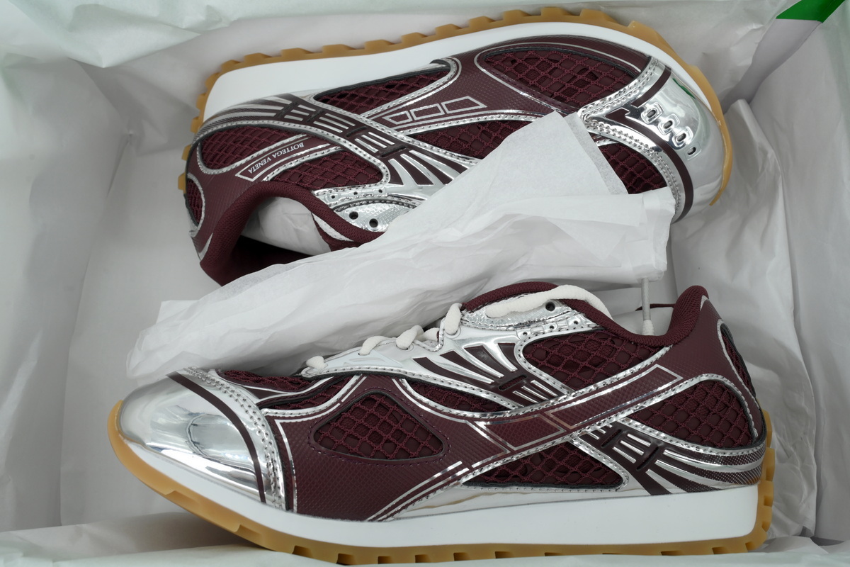 Bottega Veneta Orbit Barolo Silver Sneakers