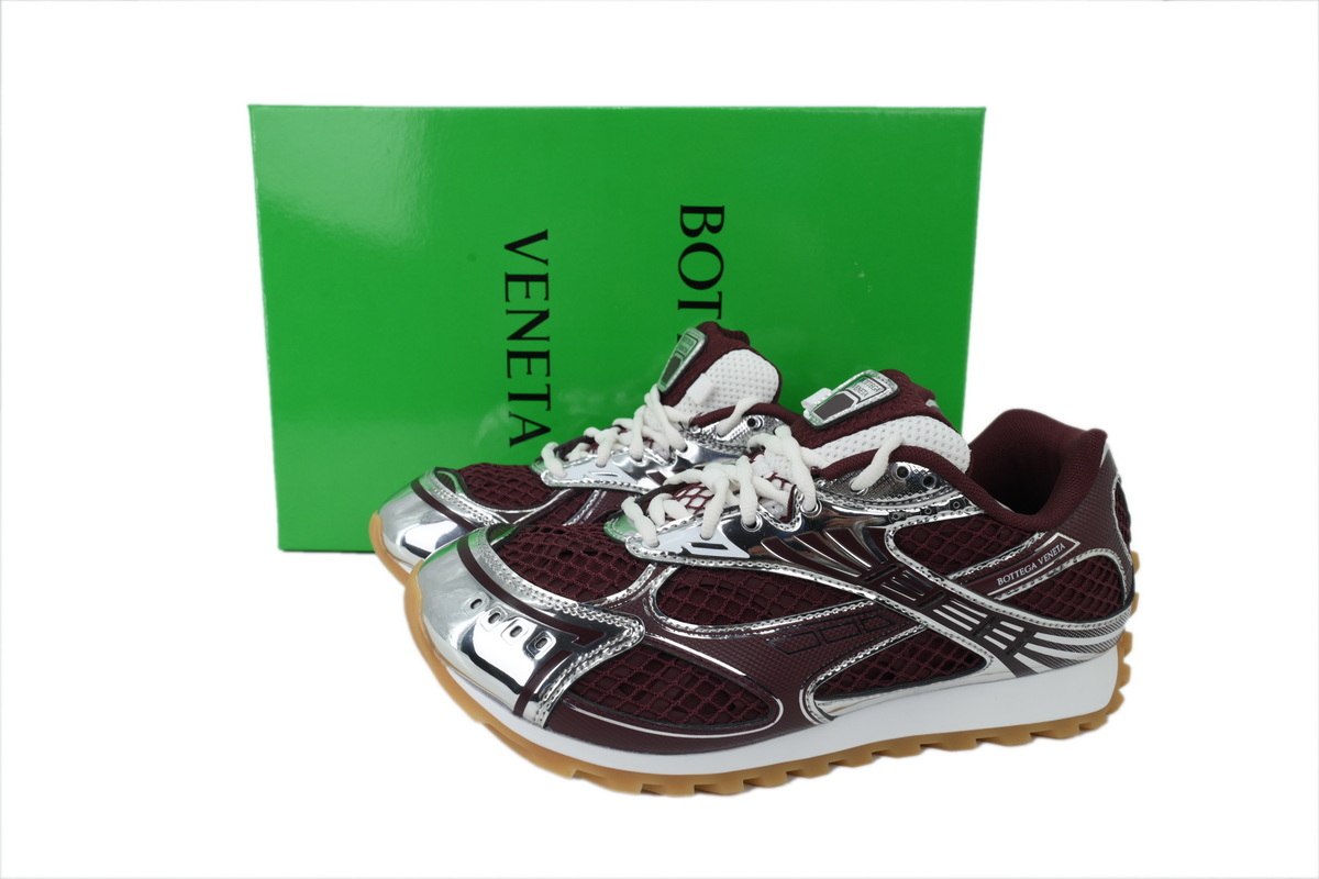 Bottega Veneta Orbit Barolo Silver Sneakers