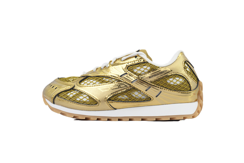 Bottega Veneta Orbit Gold White Sneakers