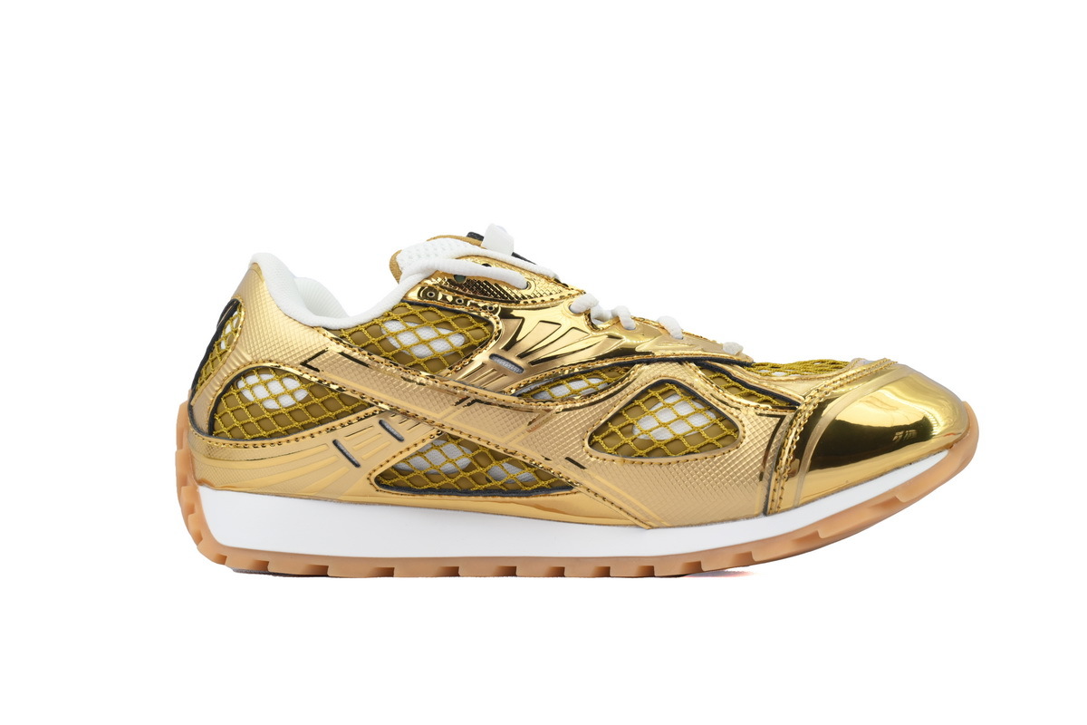 Bottega Veneta Orbit Gold White Sneakers