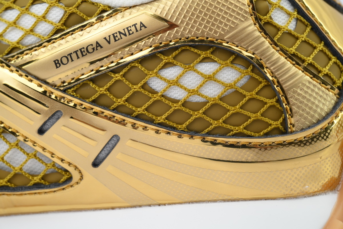 Bottega Veneta Orbit Gold White Sneakers