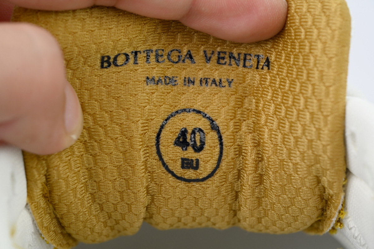 Bottega Veneta Orbit Gold White Sneakers