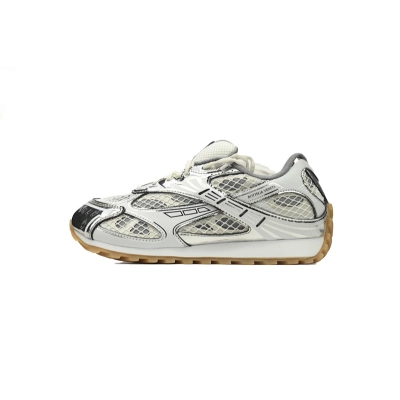 Bottega Veneta Orbit Silver Green Sneakers 01