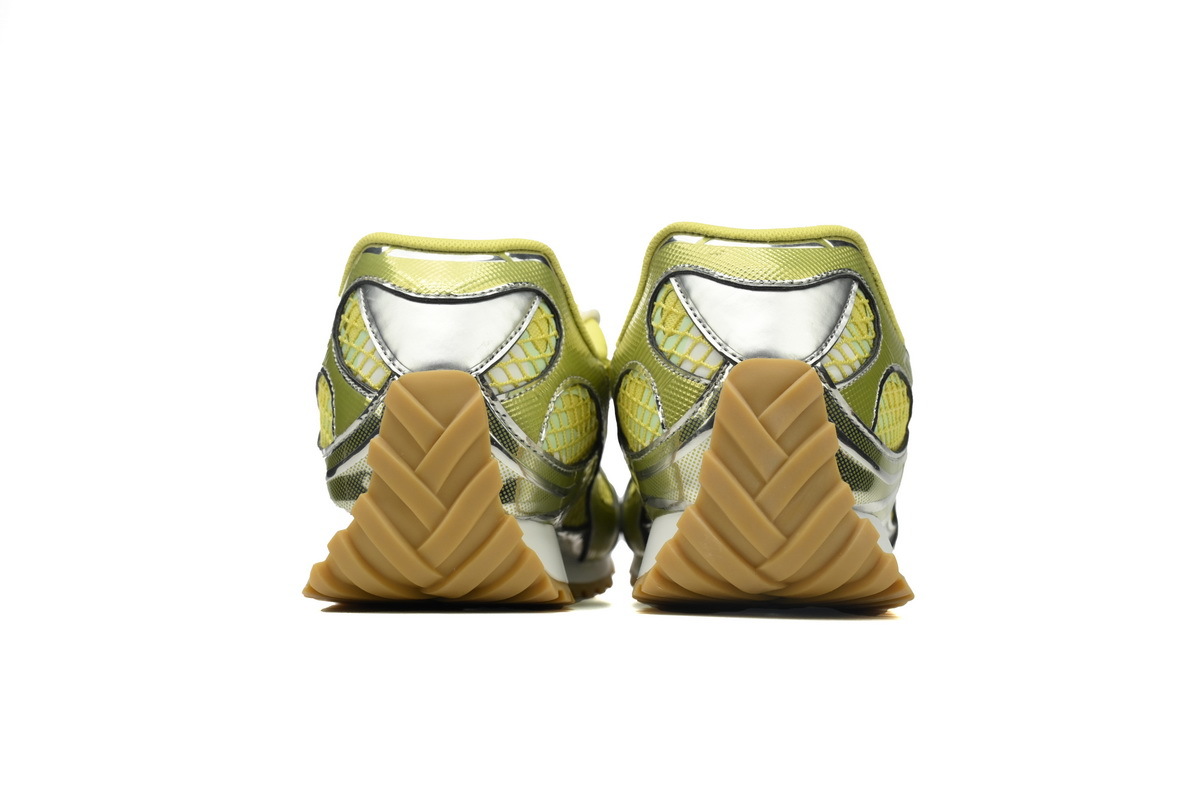 Bottega Veneta Orbit Lime Silver Sneakers