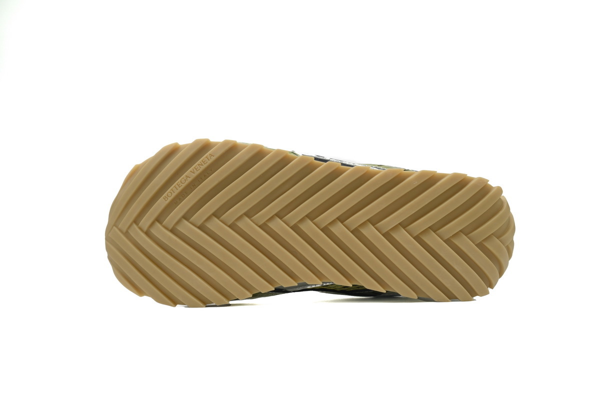 Bottega Veneta Orbit Lime Silver Sneakers