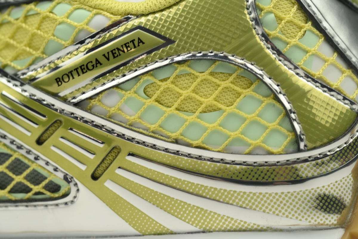 Bottega Veneta Orbit Lime Silver Sneakers