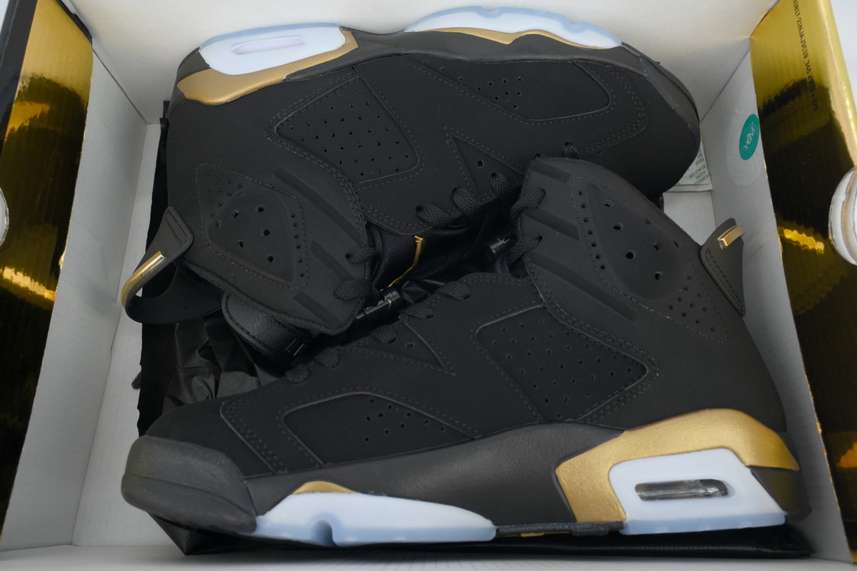 Air Jordan 6 Retro DMP Black Gold Men's Basketball Sneakers CT4954-007 