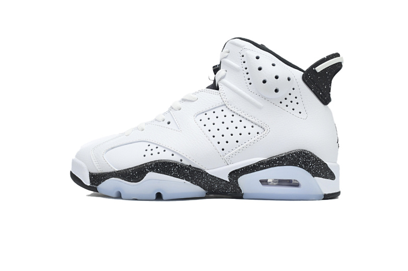 Nike Air Jordan 6 Retro Oreo White White Black Speckled Basketball Shoes CT8529-112