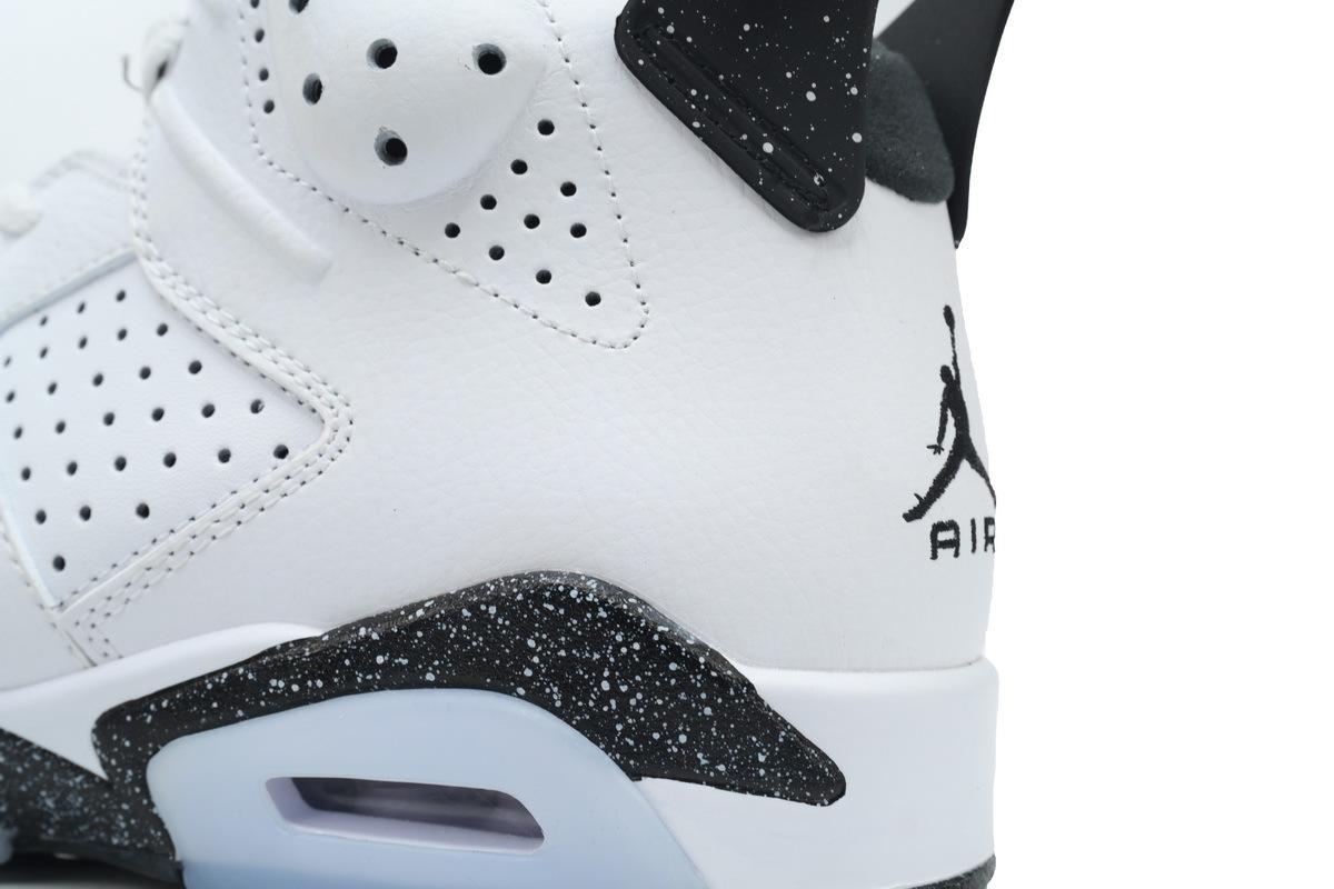 Nike Air Jordan 6 Retro Oreo White White Black Speckled Basketball Shoes CT8529-112
