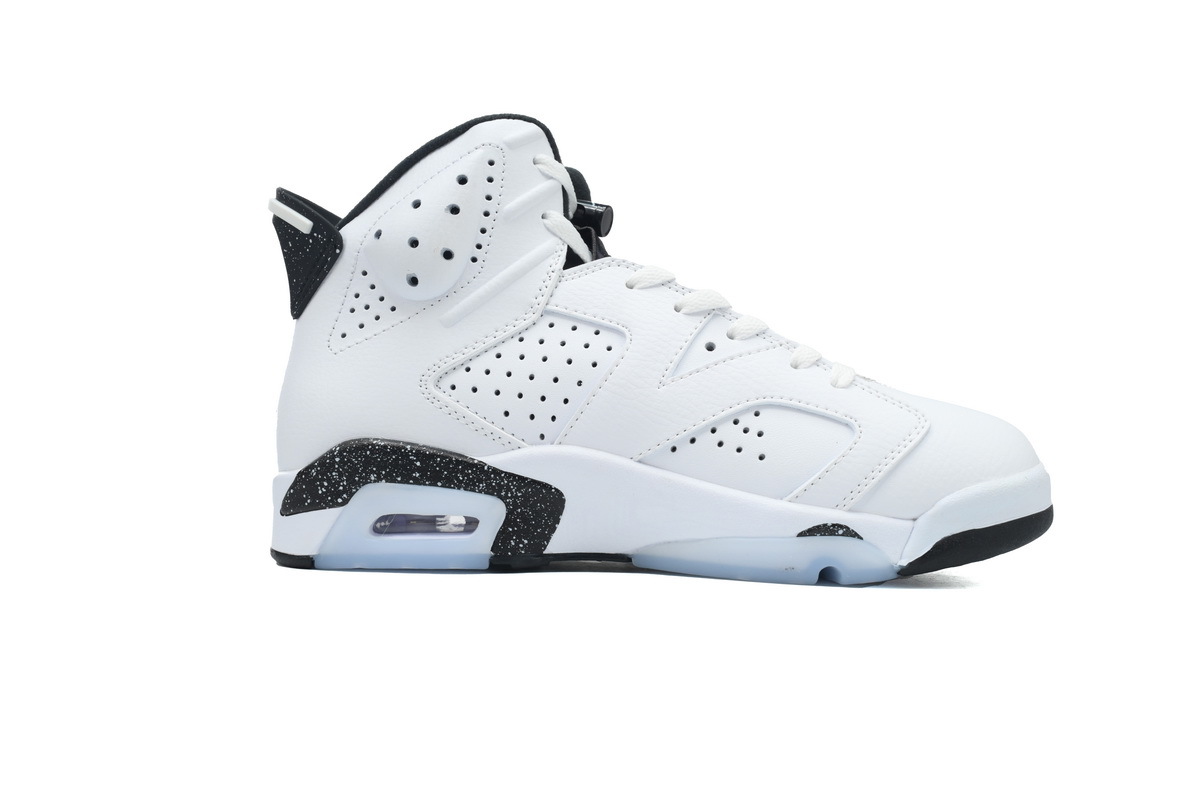 Nike Air Jordan 6 Retro Oreo White White Black Speckled Basketball Shoes CT8529-112