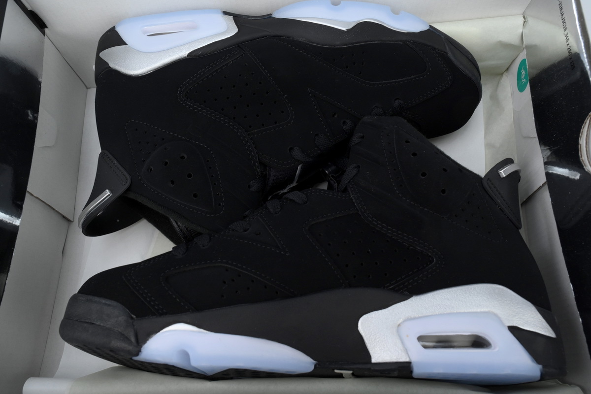 Nike Air Jordan 6 Retro Chrome Black Metallic Silver DX2836-001 