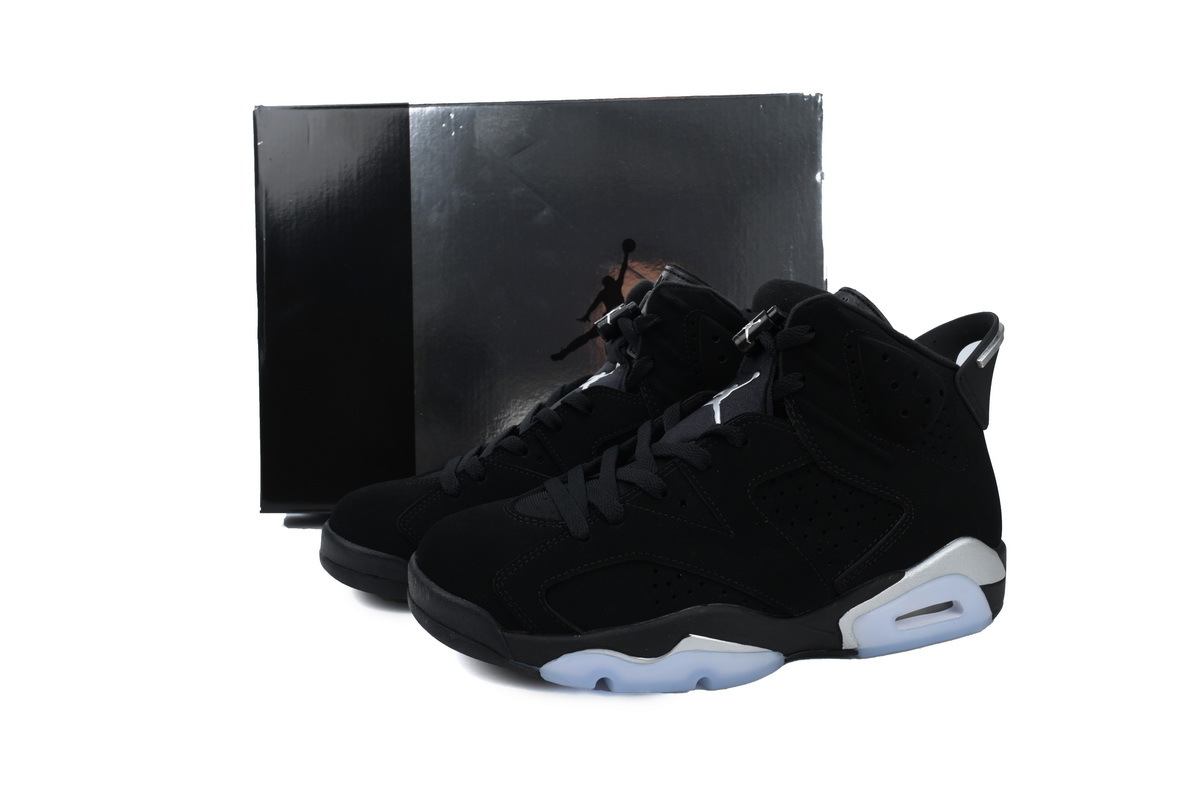 Nike Air Jordan 6 Retro Chrome Black Metallic Silver DX2836-001 