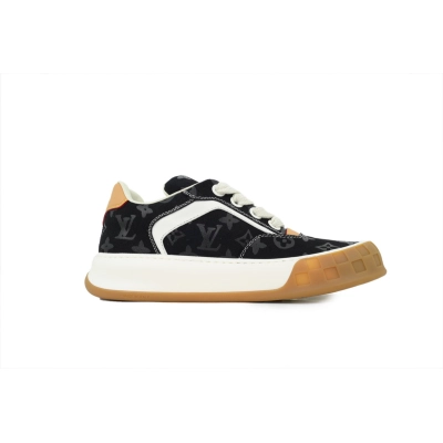 Louis Vuitton LV Tilted Sneaker Black Monogram Designer Shoes 02