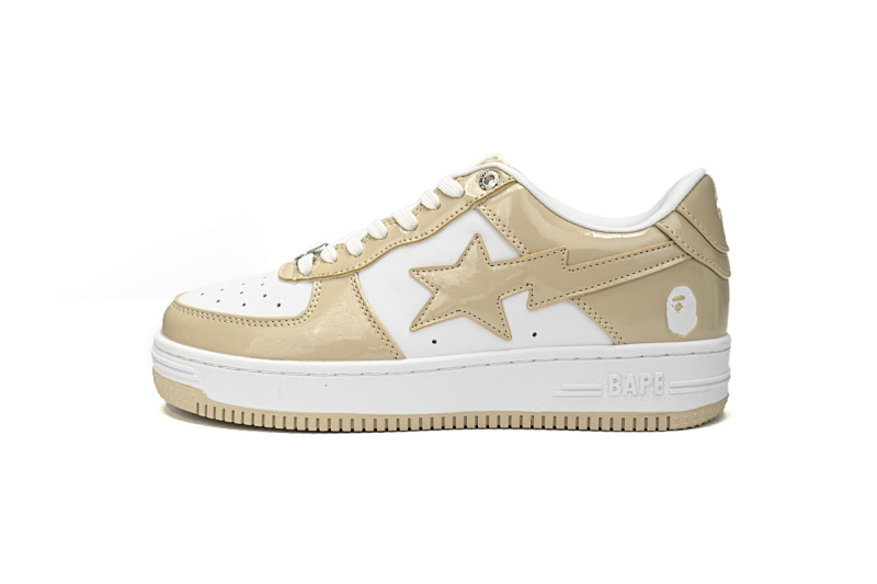 A Bathing Ape Bape Sta Low Brown White Mirror Surface