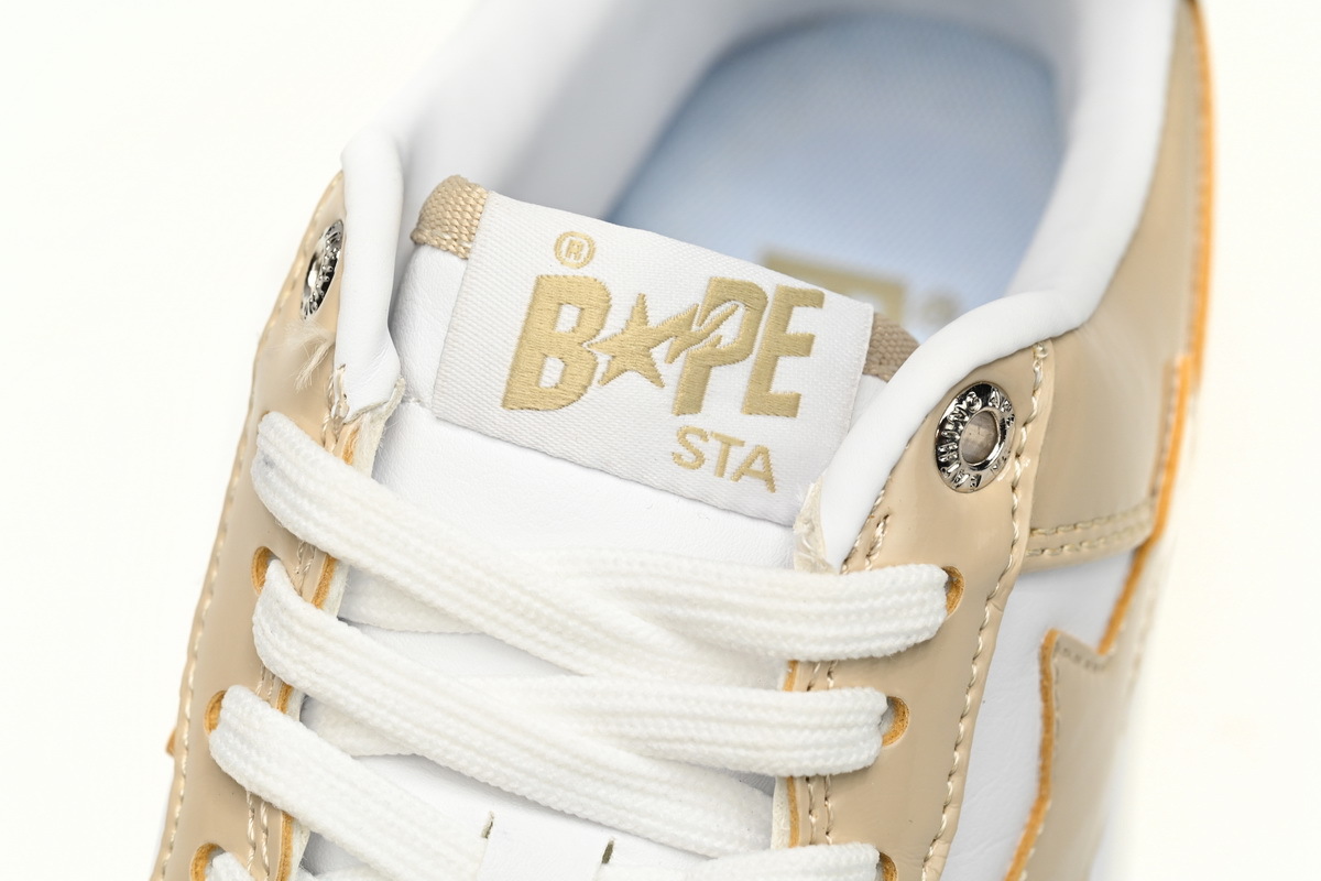 A Bathing Ape Bape Sta Low Brown White Mirror Surface
