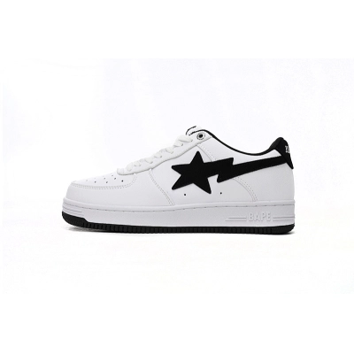 A Bathing Ape Bape Sta Low Blanco y negro con rayas 01