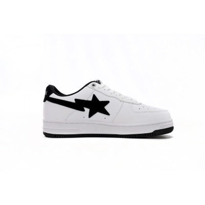 A Bathing Ape Bape Sta Low Blanco y negro con rayas 02